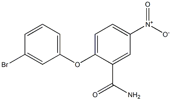 2-(3-bromophenoxy)-5-nitrobenzamide Struktur