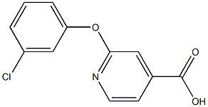 2-(3-chlorophenoxy)pyridine-4-carboxylic acid Struktur