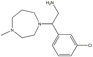 2-(3-chlorophenyl)-2-(4-methyl-1,4-diazepan-1-yl)ethan-1-amine Struktur