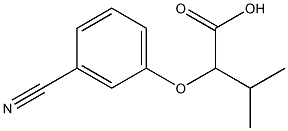 2-(3-cyanophenoxy)-3-methylbutanoic acid Struktur