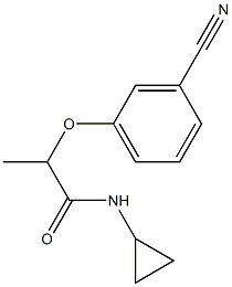 2-(3-cyanophenoxy)-N-cyclopropylpropanamide Struktur