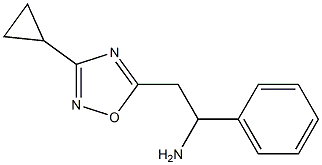 2-(3-cyclopropyl-1,2,4-oxadiazol-5-yl)-1-phenylethan-1-amine Struktur