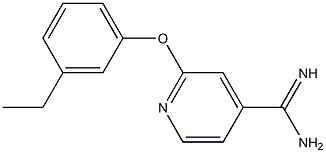 2-(3-ethylphenoxy)pyridine-4-carboximidamide Struktur