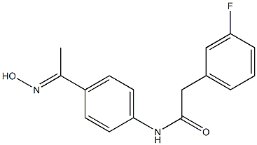 2-(3-fluorophenyl)-N-{4-[(1E)-N-hydroxyethanimidoyl]phenyl}acetamide Struktur