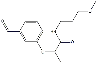 2-(3-formylphenoxy)-N-(3-methoxypropyl)propanamide Struktur