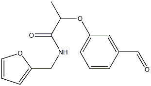 2-(3-formylphenoxy)-N-(furan-2-ylmethyl)propanamide Struktur