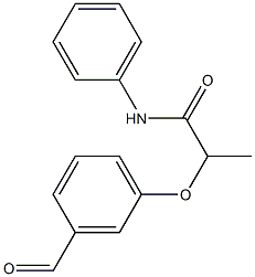 2-(3-formylphenoxy)-N-phenylpropanamide Struktur