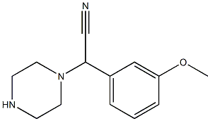 2-(3-methoxyphenyl)-2-(piperazin-1-yl)acetonitrile Struktur