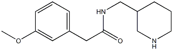 2-(3-methoxyphenyl)-N-(piperidin-3-ylmethyl)acetamide Struktur