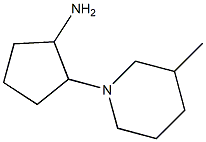 2-(3-methylpiperidin-1-yl)cyclopentanamine Struktur