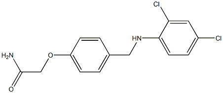 2-(4-{[(2,4-dichlorophenyl)amino]methyl}phenoxy)acetamide Struktur