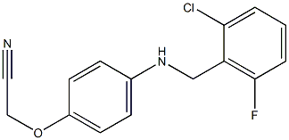 2-(4-{[(2-chloro-6-fluorophenyl)methyl]amino}phenoxy)acetonitrile Struktur