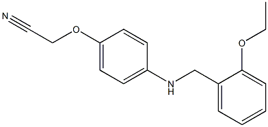 2-(4-{[(2-ethoxyphenyl)methyl]amino}phenoxy)acetonitrile Struktur