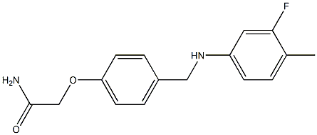 2-(4-{[(3-fluoro-4-methylphenyl)amino]methyl}phenoxy)acetamide Struktur