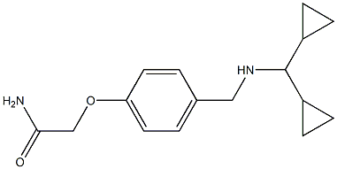 2-(4-{[(dicyclopropylmethyl)amino]methyl}phenoxy)acetamide Struktur