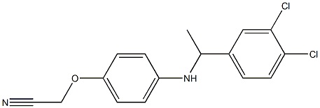 2-(4-{[1-(3,4-dichlorophenyl)ethyl]amino}phenoxy)acetonitrile Struktur