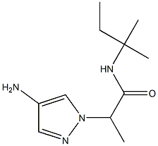 2-(4-amino-1H-pyrazol-1-yl)-N-(2-methylbutan-2-yl)propanamide Struktur