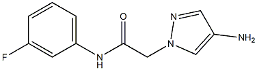 2-(4-amino-1H-pyrazol-1-yl)-N-(3-fluorophenyl)acetamide Struktur