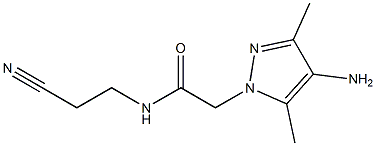 2-(4-amino-3,5-dimethyl-1H-pyrazol-1-yl)-N-(2-cyanoethyl)acetamide Struktur