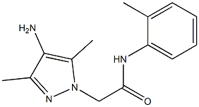 2-(4-amino-3,5-dimethyl-1H-pyrazol-1-yl)-N-(2-methylphenyl)acetamide Struktur