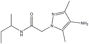 2-(4-amino-3,5-dimethyl-1H-pyrazol-1-yl)-N-(butan-2-yl)acetamide Struktur