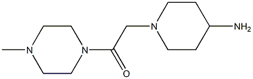 2-(4-aminopiperidin-1-yl)-1-(4-methylpiperazin-1-yl)ethan-1-one Struktur