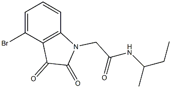 2-(4-bromo-2,3-dioxo-2,3-dihydro-1H-indol-1-yl)-N-(butan-2-yl)acetamide Struktur