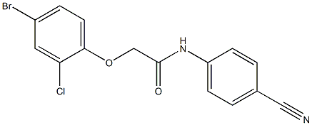 2-(4-bromo-2-chlorophenoxy)-N-(4-cyanophenyl)acetamide Struktur