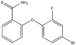 2-(4-bromo-2-fluorophenoxy)benzene-1-carbothioamide Struktur