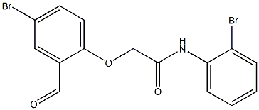 2-(4-bromo-2-formylphenoxy)-N-(2-bromophenyl)acetamide Struktur