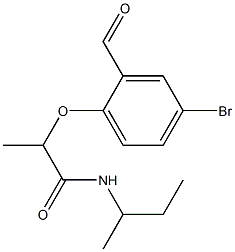 2-(4-bromo-2-formylphenoxy)-N-(butan-2-yl)propanamide Struktur