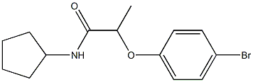 2-(4-bromophenoxy)-N-cyclopentylpropanamide Struktur