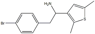 2-(4-bromophenyl)-1-(2,5-dimethylthiophen-3-yl)ethan-1-amine Struktur