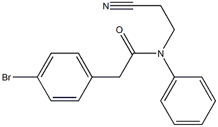 2-(4-bromophenyl)-N-(2-cyanoethyl)-N-phenylacetamide Struktur