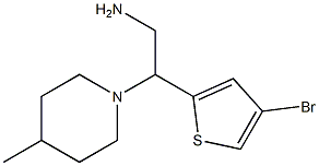 2-(4-bromothiophen-2-yl)-2-(4-methylpiperidin-1-yl)ethan-1-amine Struktur