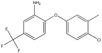 2-(4-chloro-3-methylphenoxy)-5-(trifluoromethyl)aniline Struktur