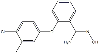 2-(4-chloro-3-methylphenoxy)-N'-hydroxybenzene-1-carboximidamide Struktur