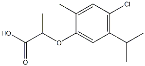 2-(4-chloro-5-isopropyl-2-methylphenoxy)propanoic acid Struktur