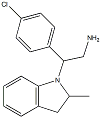 2-(4-chlorophenyl)-2-(2-methyl-2,3-dihydro-1H-indol-1-yl)ethan-1-amine Struktur