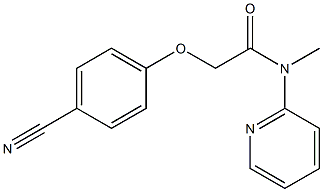 2-(4-cyanophenoxy)-N-methyl-N-(pyridin-2-yl)acetamide Struktur