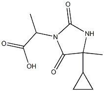 2-(4-cyclopropyl-4-methyl-2,5-dioxoimidazolidin-1-yl)propanoic acid Struktur