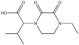 2-(4-ethyl-2,3-dioxopiperazin-1-yl)-3-methylbutanoic acid Struktur