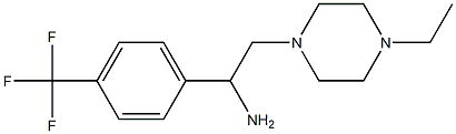 2-(4-ethylpiperazin-1-yl)-1-[4-(trifluoromethyl)phenyl]ethan-1-amine Struktur