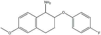 2-(4-fluorophenoxy)-6-methoxy-1,2,3,4-tetrahydronaphthalen-1-amine Struktur