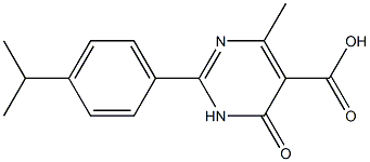 2-(4-isopropylphenyl)-4-methyl-6-oxo-1,6-dihydropyrimidine-5-carboxylic acid Struktur