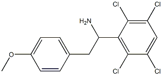 2-(4-methoxyphenyl)-1-(2,3,5,6-tetrachlorophenyl)ethan-1-amine Struktur