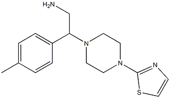 2-(4-methylphenyl)-2-[4-(1,3-thiazol-2-yl)piperazin-1-yl]ethan-1-amine Struktur