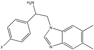 2-(5,6-dimethyl-1H-1,3-benzodiazol-1-yl)-1-(4-fluorophenyl)ethan-1-amine Struktur