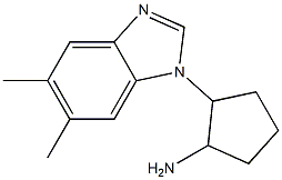 2-(5,6-dimethyl-1H-1,3-benzodiazol-1-yl)cyclopentan-1-amine Struktur