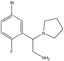 2-(5-bromo-2-fluorophenyl)-2-pyrrolidin-1-ylethanamine Struktur